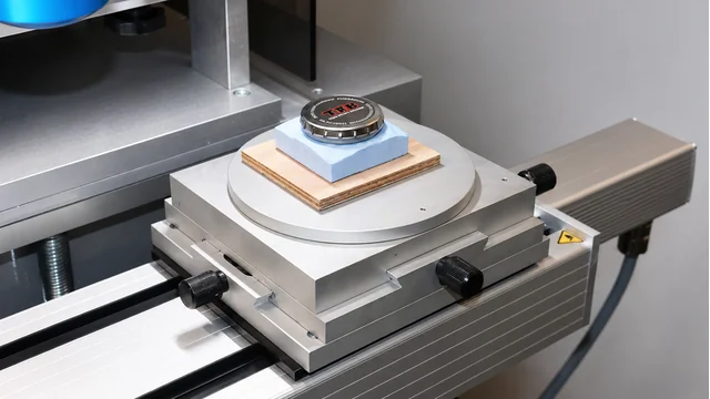 TTN XY 170 Table, a large precision positioning accessory for pad printing machines, offering X, Y, and rotational adjustments for larger parts, ideal for the Professional Pedestal, available from Automark.