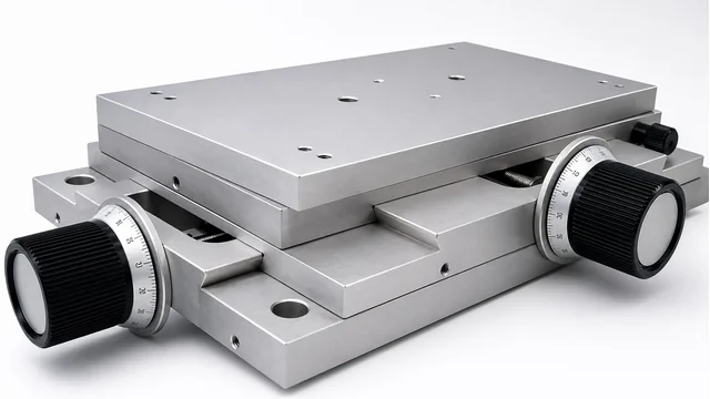 TTN XY 240mm Table, a large precision positioning accessory for pad printing machines, offering X, Y, and rotational adjustments, built into the Professional Pedestal, available from Automark.